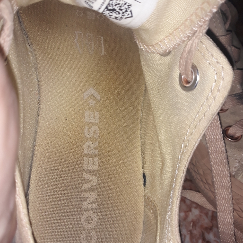 Converse ALL STAR Rose Gold Suede Low Tops - Picture 5 of 8